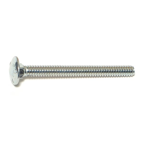 Midwest Fastener Carriage Bolt, Square Neck, 24 (Coarse), 2 in L, Steel, Zinc Plated, 100 PK 01044 - main